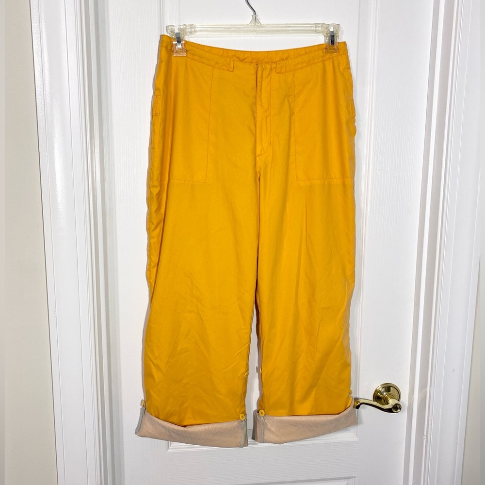 90s Y2K Nike Roll Tab Leg Track Pants Vintage Orange Size Medium